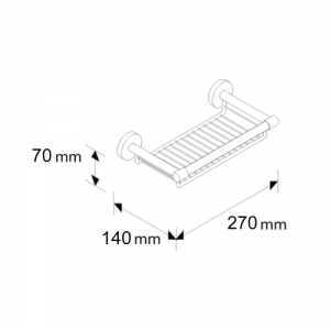 Полка-решетка MERIDA HOTEL подвесная MHA13