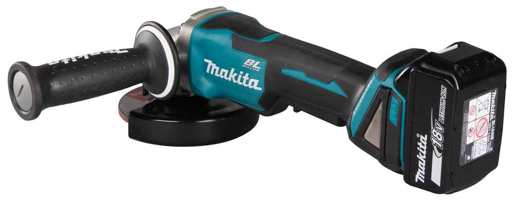 Угловая шлифмашина аккумуляторная Makita DGA508RME LXT 18В, 125 мм, 8500 об/мин, 2х4.0 Ач Li-ion