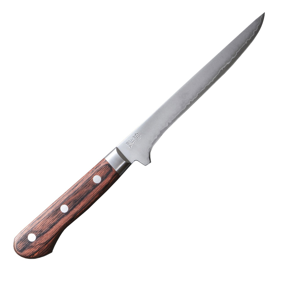 Нож разделочный SunCraft SENZO CLAD 16,5 см коричневая рукоять