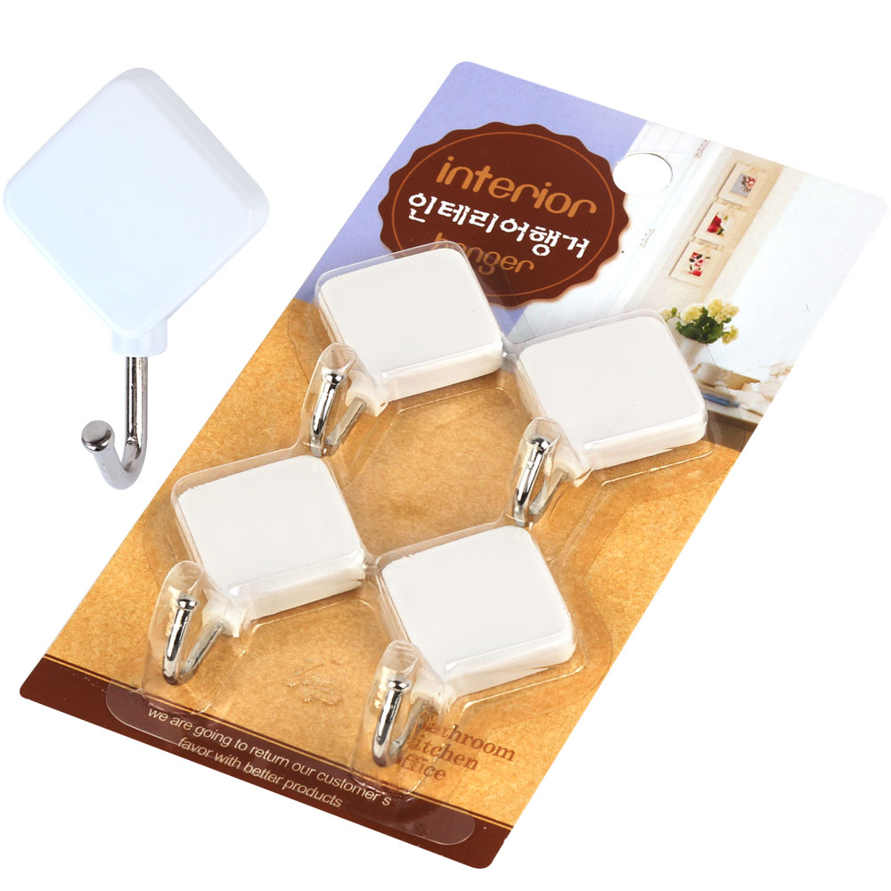 Крючки ромб самоклеющиеся на термоклее 4 штуки