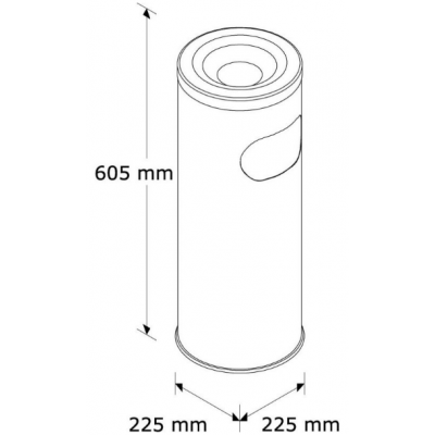 Пепельница MERIDA напольная матовая (9 л.) P1M