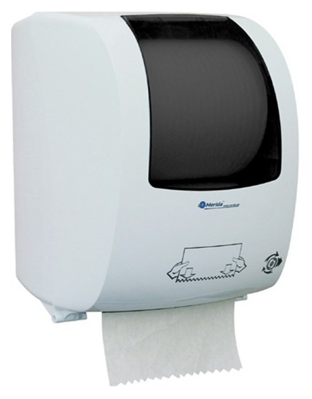 Автоматический держатель бумажных полотенец в рулонах "MERIDA TOP" MAXI (серый) CTS301