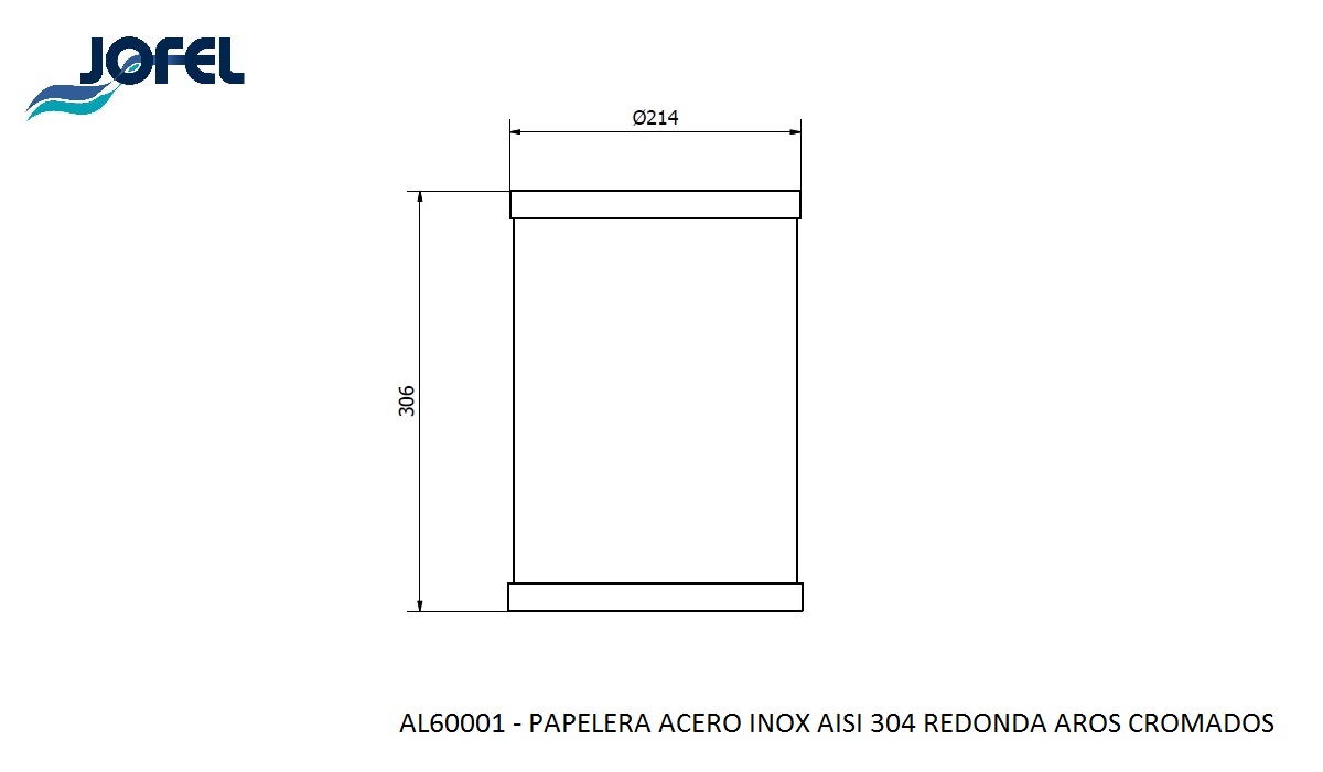 Корзина для бумаг Jofel AL60001 10 л