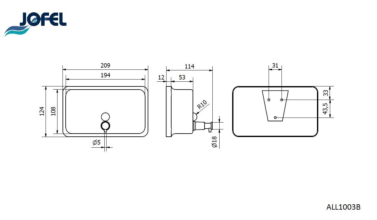 Дозатор для мыла Jofel ALL1003