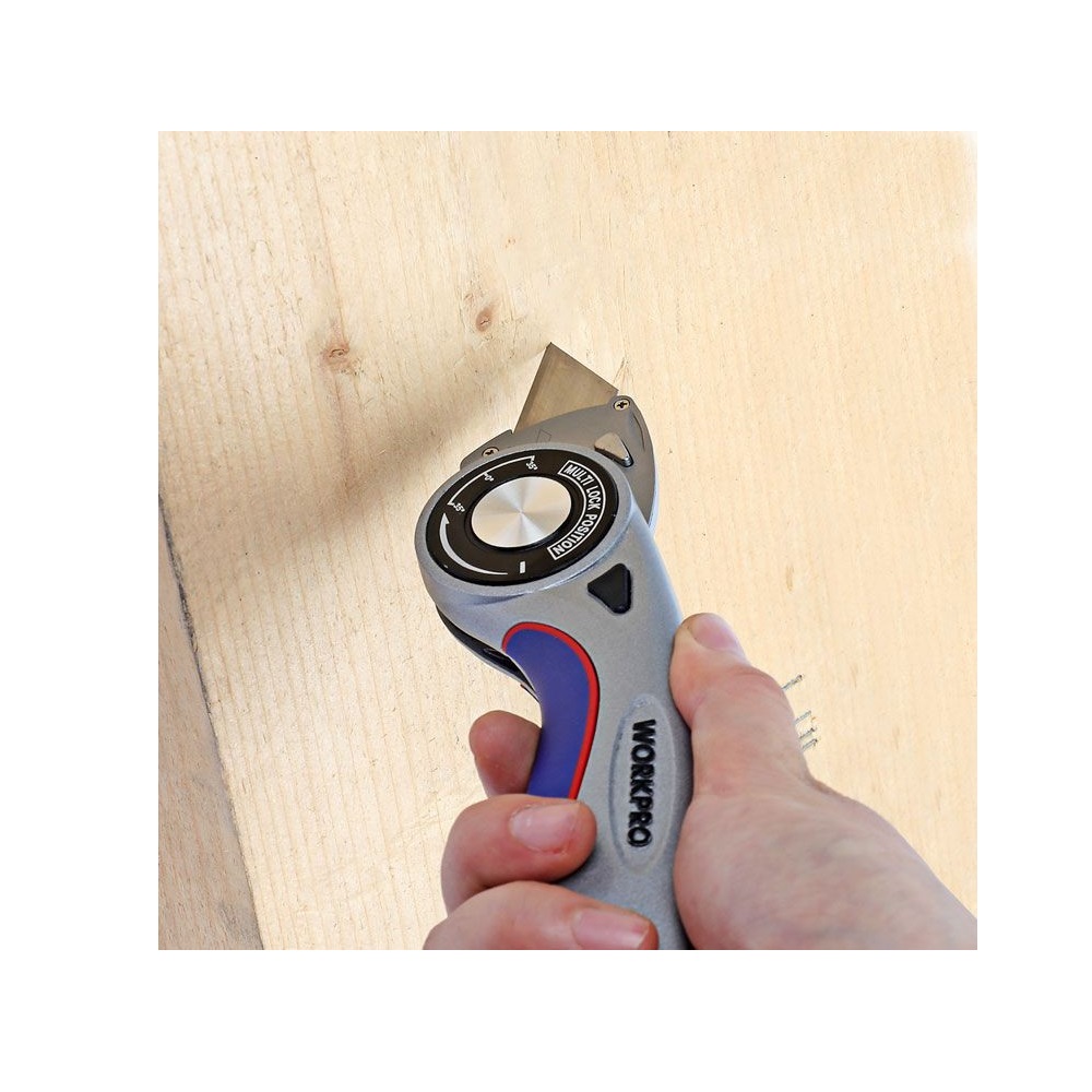 Нож с поворотным лезвием, алюминиевый +6 лезвий WORKPRO