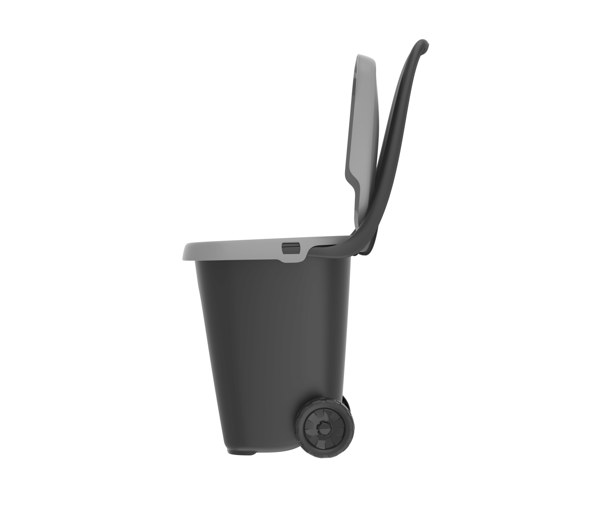 Тележка садовая с зажимом для пакета и крышкой 38л чёрная