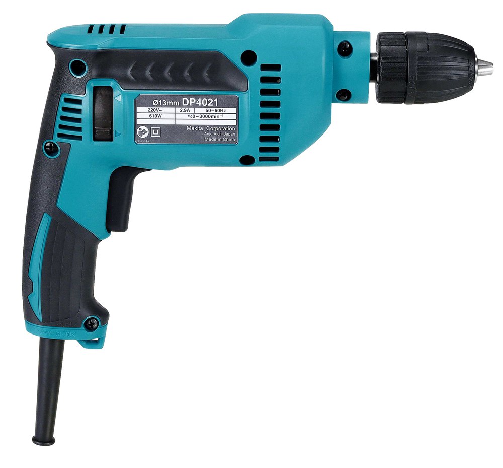 Дрель безударная электрическая Makita DP4021 630 Вт, БЗП, 13 мм, 0 - 3000 об/мин