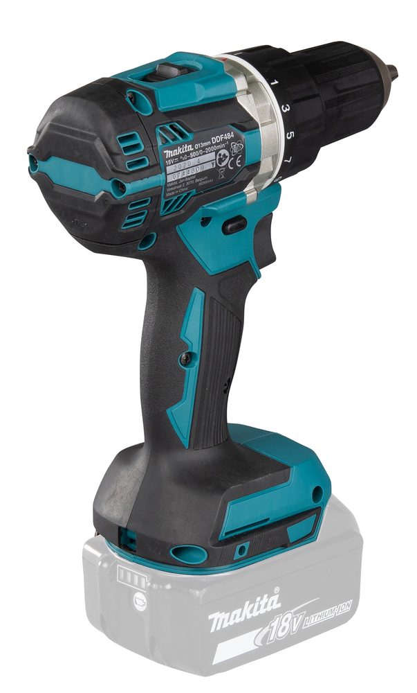 Дрель-шуруповерт аккумуляторная Makita DDF484Z LXT 18В, 54 Нм, 2000 об/мин, без акб и ЗУ