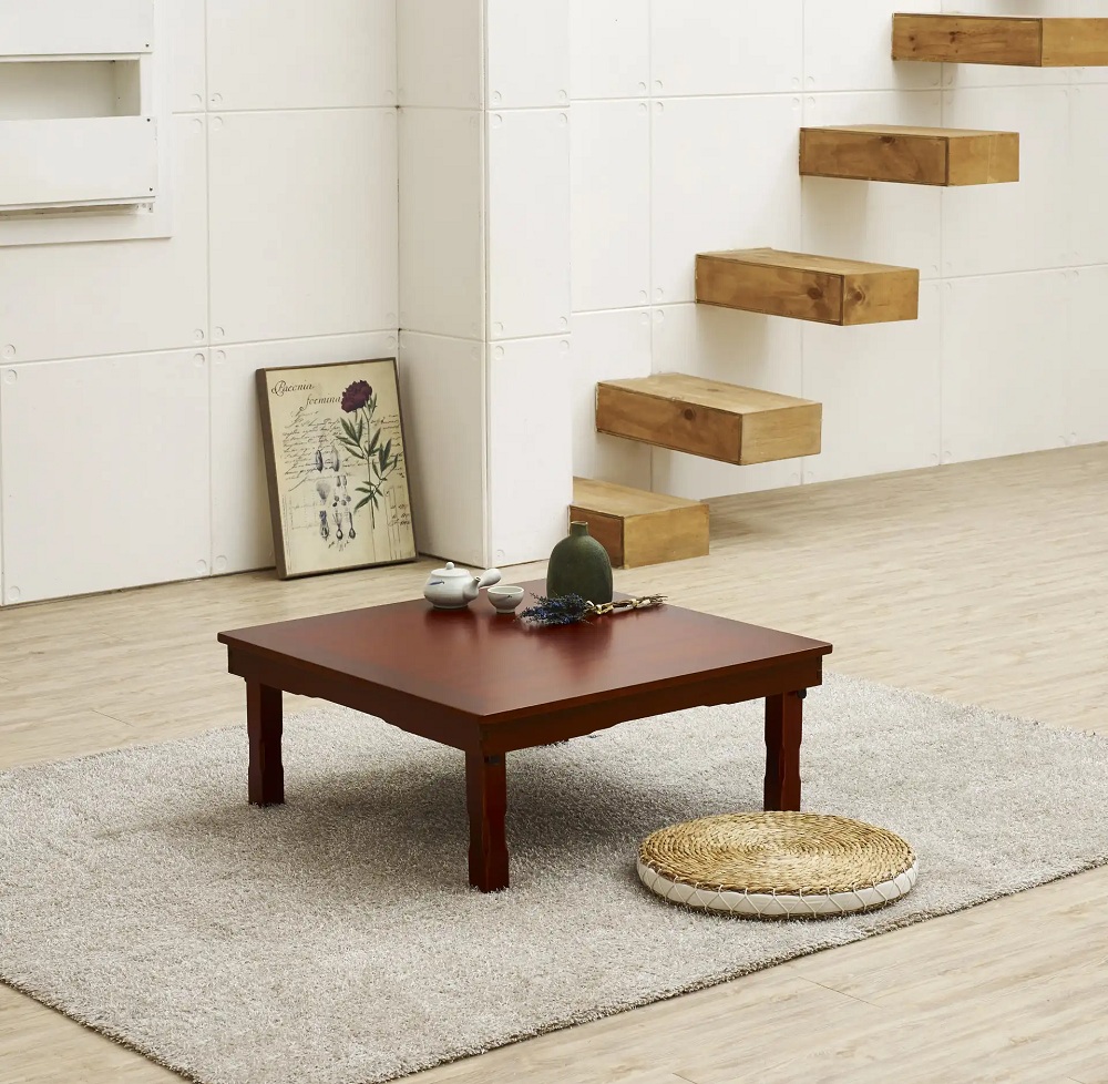 Корейский стол 800*800 красное дерево SB800