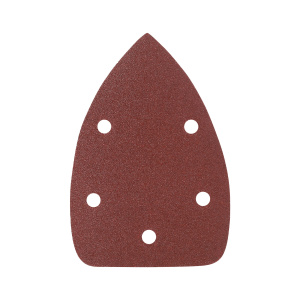 Треугольник шлифовальный PATRIOT на липучке, 140х140х80мм, Р80, 5 отверстий, 5 шт в упаковке