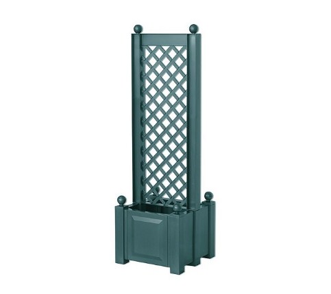 Маленький ящик для растений KHW с центральной шпалерой 43 см, зеленый