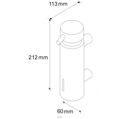 Дозатор жидкого мыла настенный "MERIDA VIP" D45S