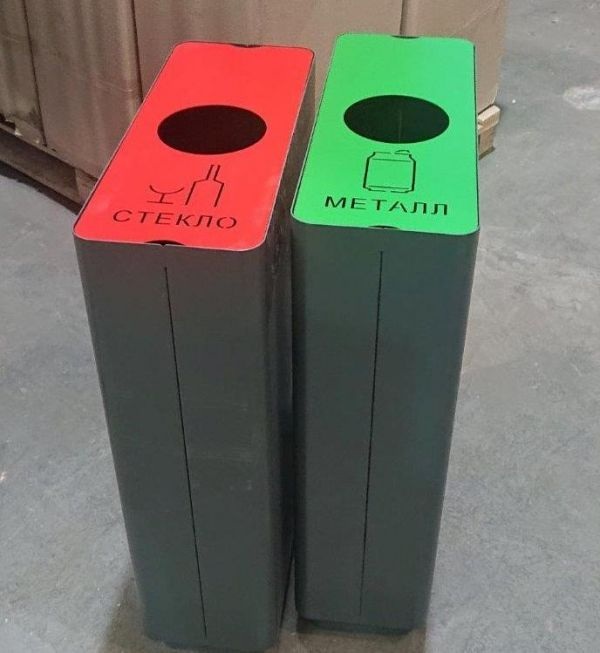 Урна для раздельного сбора мусора "Астра" красная