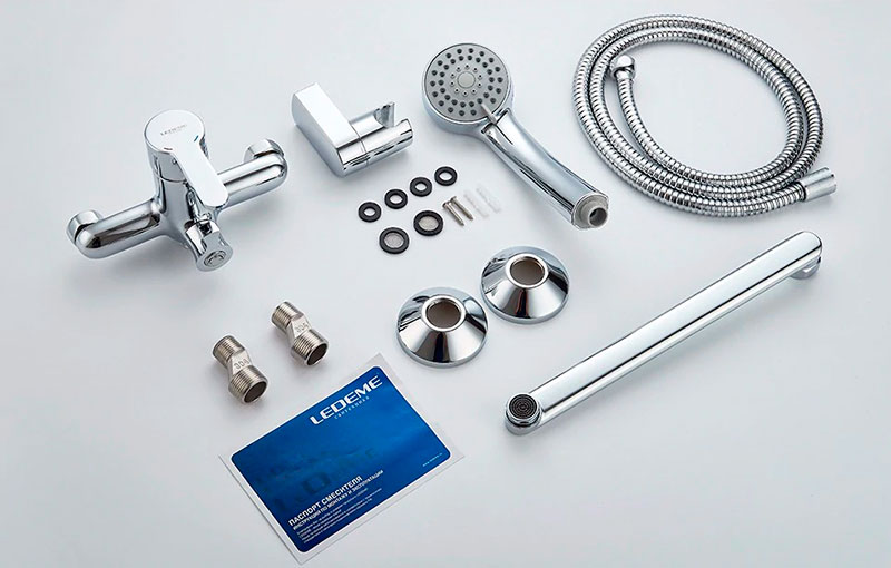 СМЕСИТЕЛЬ ДЛЯ ВАННЫ LEDEME КАРТРИДЖ Д.35 ММ,С ГАЙКОЙ, БЕЛЫЙ, L2203W