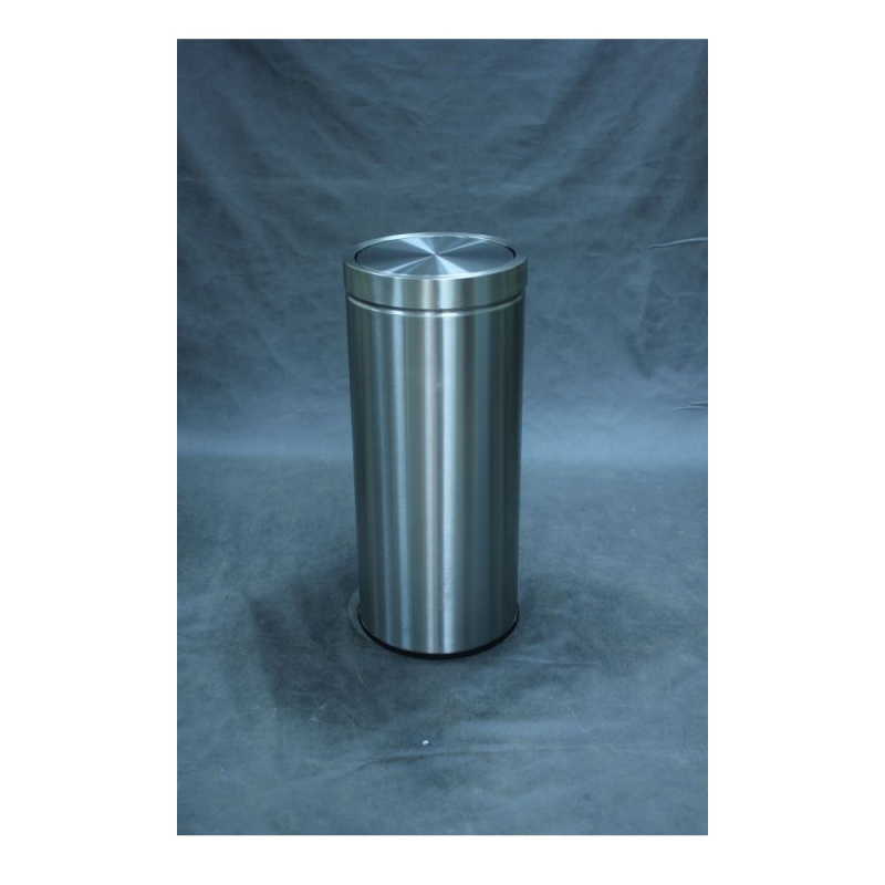 Урна для мусора c плавающей крышкой "Ву-Тенг" шлифованная, 80 л