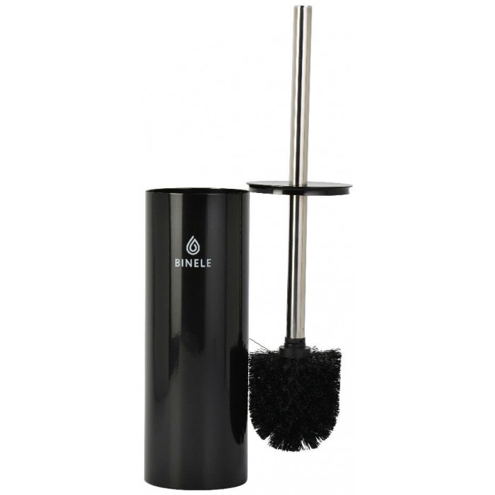 Ершик с настенным креплением Binele Lux эмалированная сталь, черный, арт. BW01SB