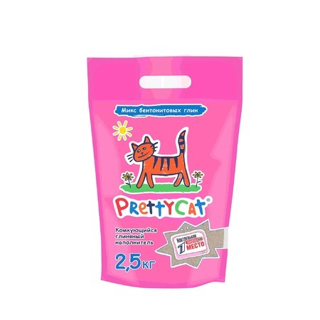 PrettyCat наполнитель комкующийся для кошачьих туалетов Euro Mix 2,5 кг