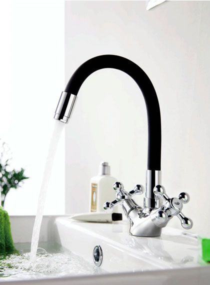 СМЕСИТЕЛЬ ДЛЯ КУХНИ LEDEME L1319-1 ГИБКИЙ ИЗЛИВ, КРЕСТ (в ассортименте)