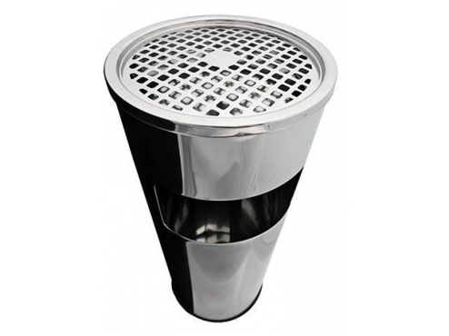 Урна G-teq с пепельницей нержавеющая сталь 27л (240х600мм)