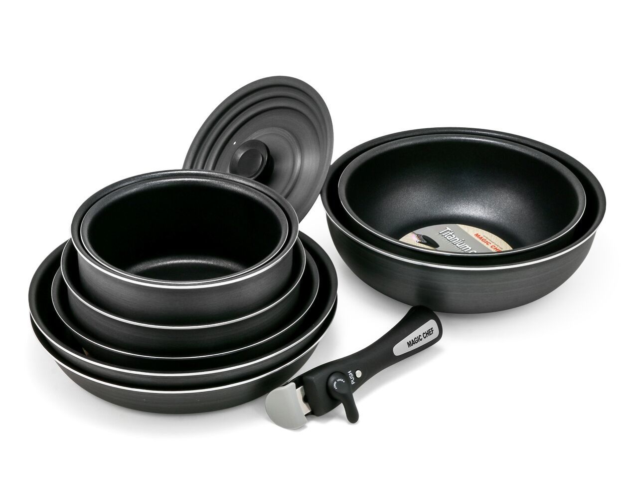 Кастрюля - сотейник Magic Chef 22 см. с титановым покрытием без ручки