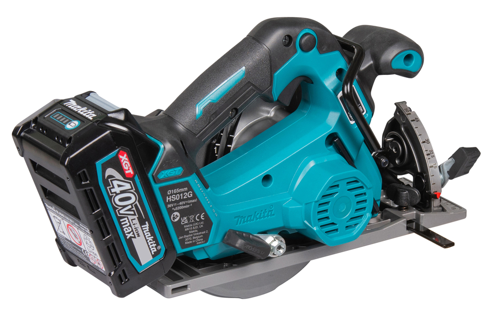Пила дисковая аккумуляторная Makita HS012GZ XGT BL 40В, диск 165 мм, посадочное отверстие 20 мм, макс рез 41/57 мм, без акб и ЗУ