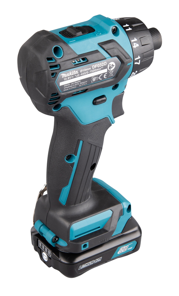 Дрель-шуруповерт аккумуляторная Makita DF032DWAE CXT 10.8В, 2х2.0 Ач Li-ion, 35 Нм, 1500 об/мин