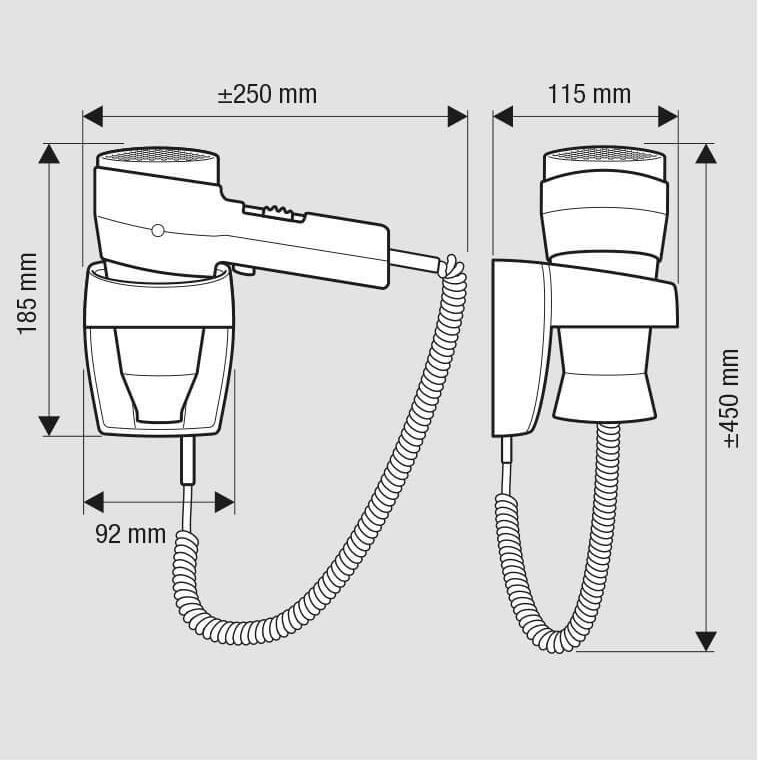 Гостиничный фен Valera Action Super Plus 1600 (black) 542.06/038A black