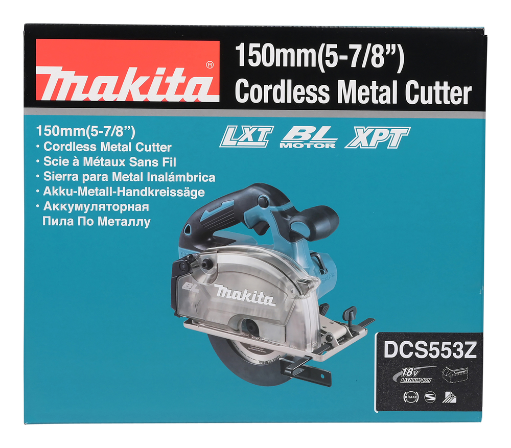 Пила дисковая по металлу аккумуляторная Makita DCS553Z LXT 18В, 150 мм, 4200 об/мин, без акб и ЗУ