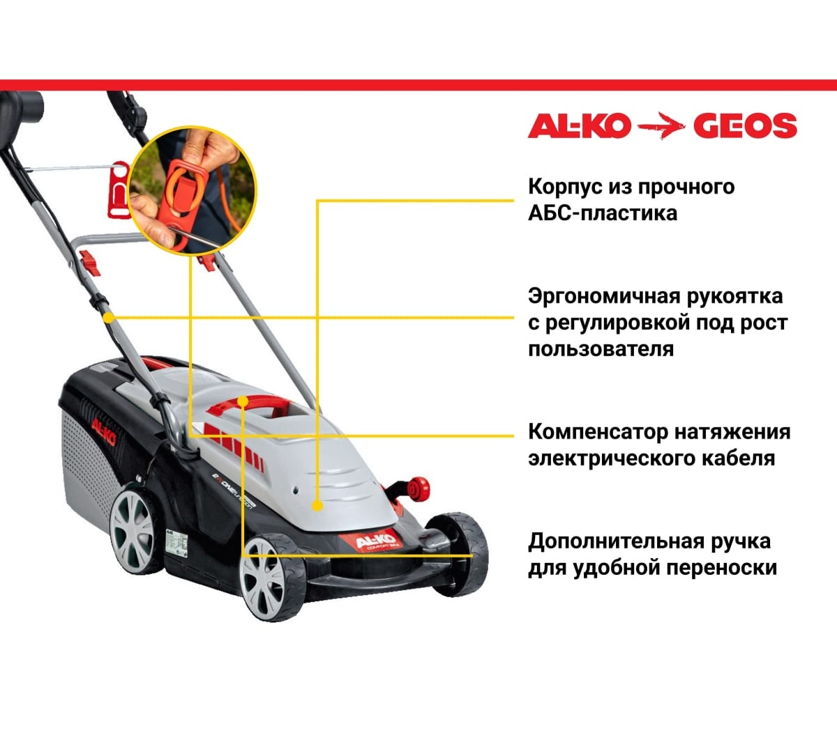 Газонокосилка электрическая GEOS Comfort 34 Е