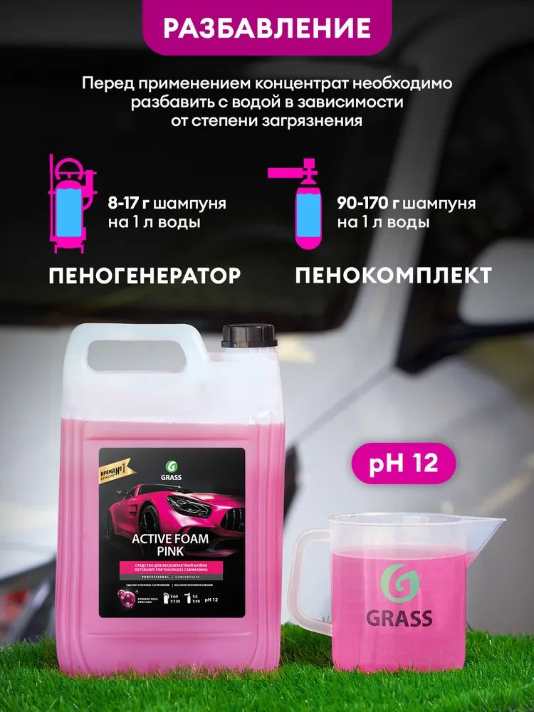 Активная пена "Active Foam Pink" 5 л