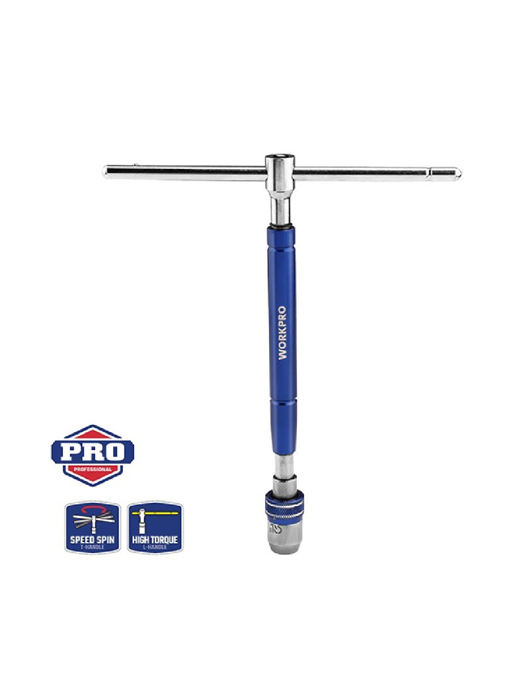 Вороток  1/4" c Т-образной рукояткой, удлиненный  WORKPRO
