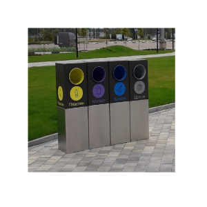 Урна для раздельного сбора мусора "Альянс" 4 секции на 132 л.