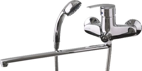 СМЕСИТЕЛЬ ДЛЯ ВАННЫ И ДУША LEDEME L2206, ДЛИННЫЙ ИЗЛИВ