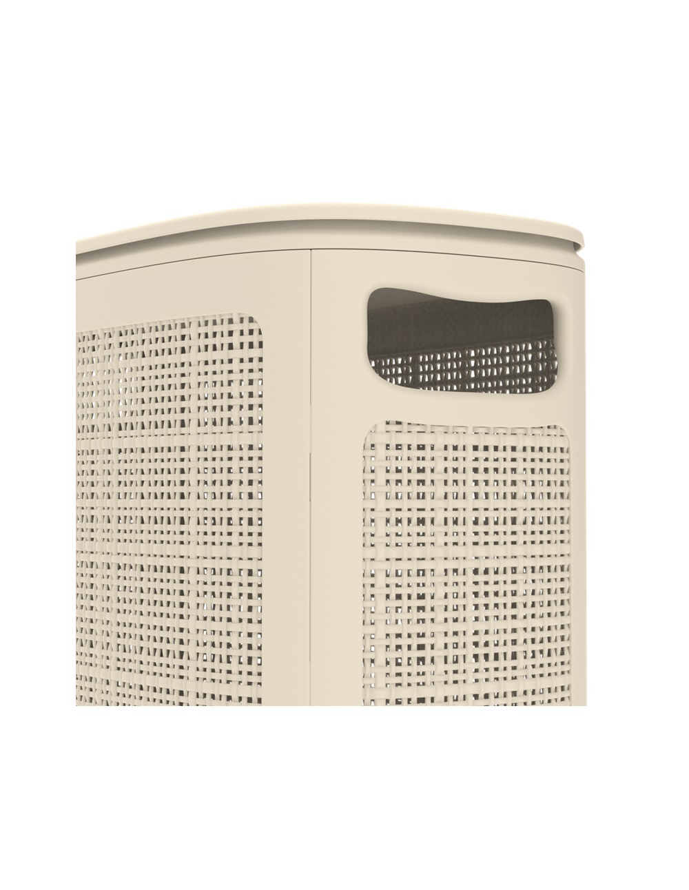 Плетёная корзина для белья сборная «Лён» 45 л (43х20х60 см) слоновая кость