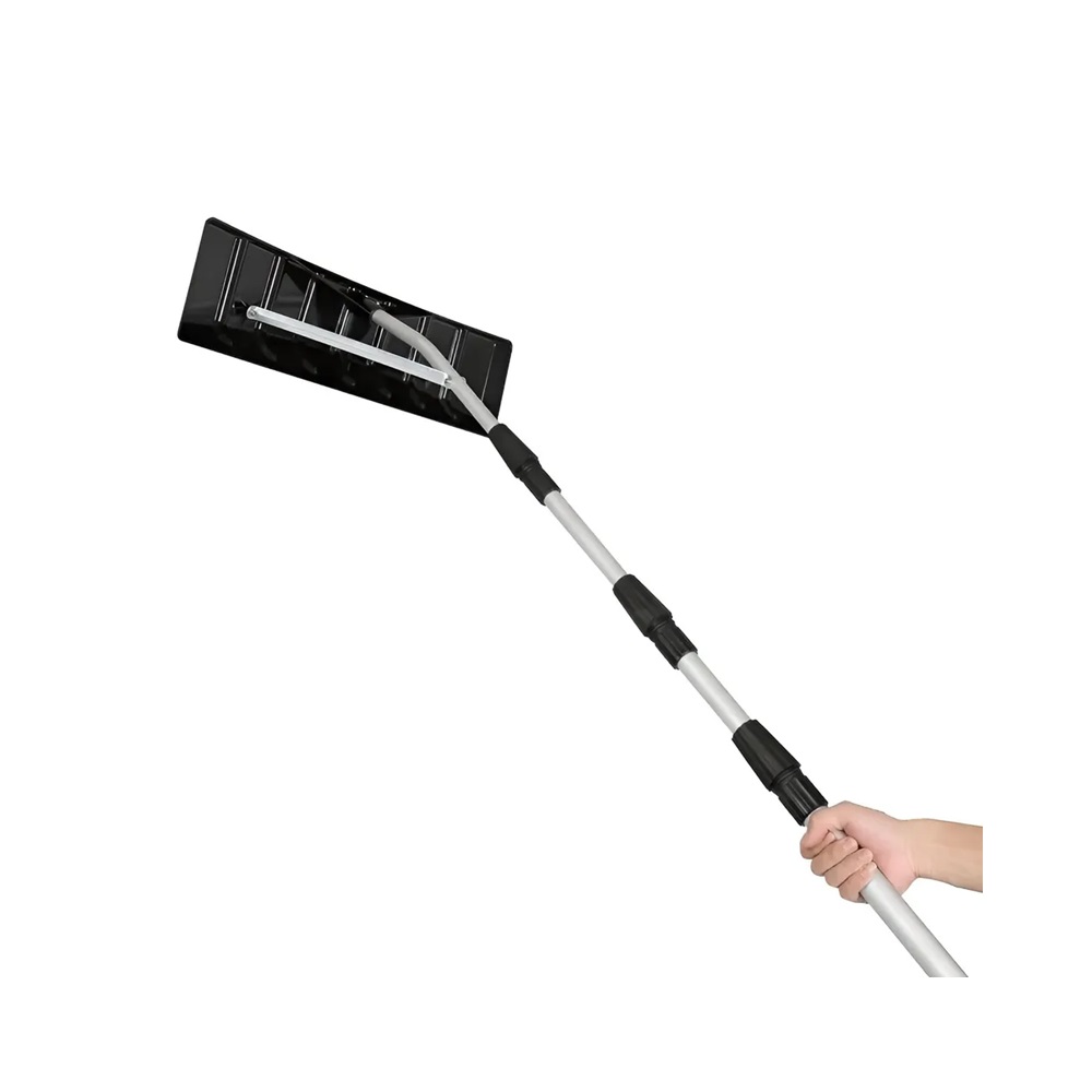 Скребок 630х150х6300 для уборки снега с крыш из поликарбоната с телескопической ручкой