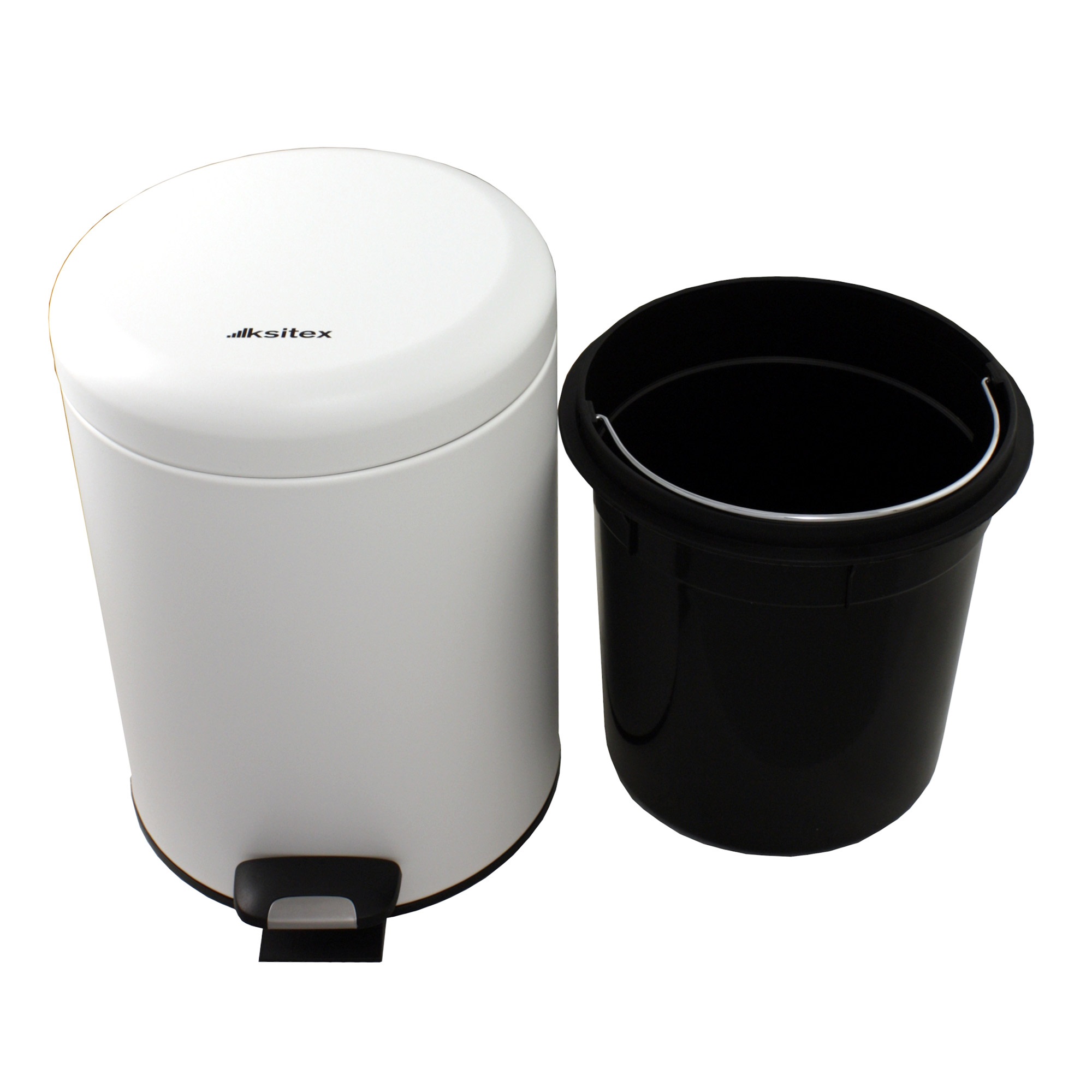 Урна с механизмом поднятия крышки Ksitex BGR-5W (белая)