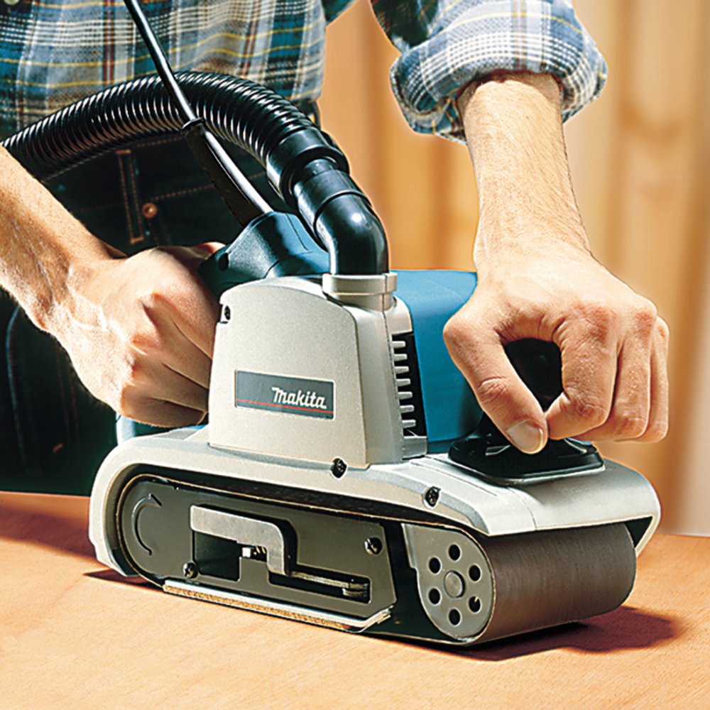 Ленточная шлифовальная машина электрическая  Makita 9403 1200 Вт, 100х610 мм, 500 м/мин
