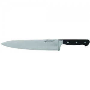 Нож кухонный Поварской 25 см кованный черная рукоять ПОМ