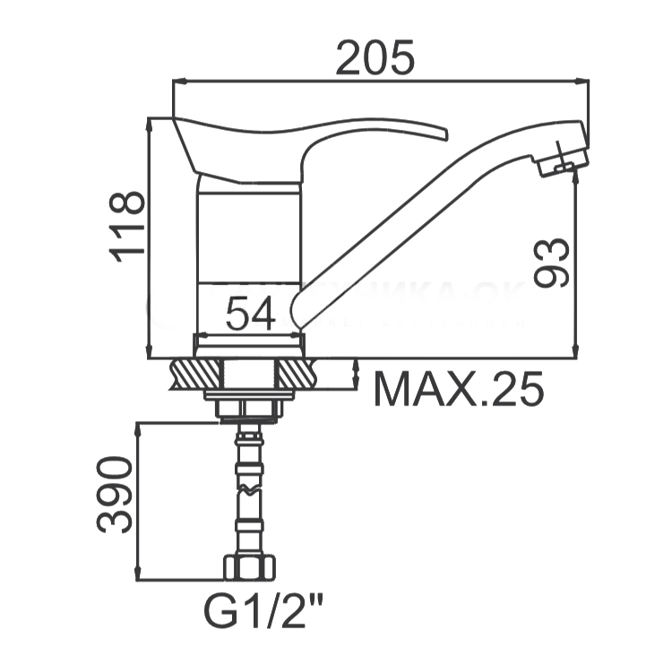 СМЕСИТЕЛЬ ДЛЯ КУХНИ LEDEME L4501-2