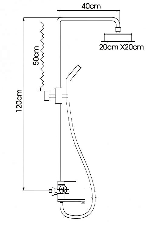 СМЕСИТЕЛЬ LEDEME L2402 С ТРОПИЧЕСКИМ ДУШЕМ