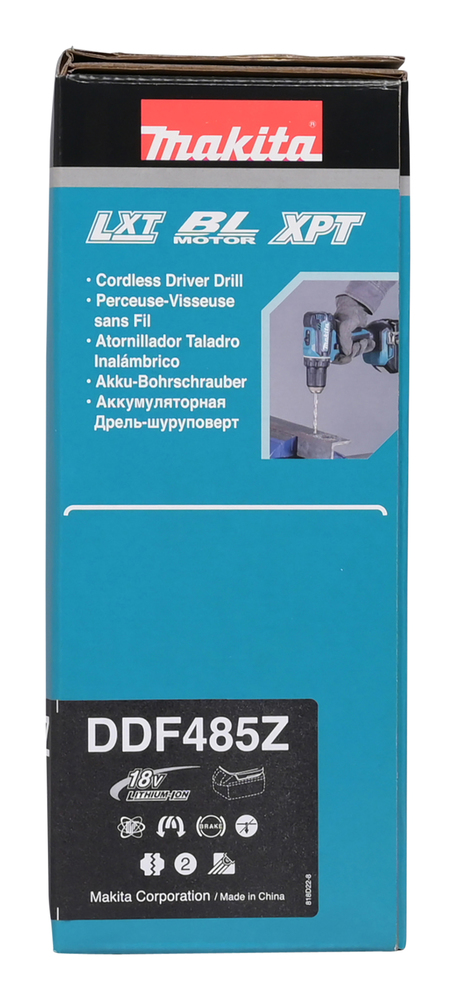 Аккумуляторная дрель-шуруповерт Makita DDF485Z LXT 18В, 50 Нм, 0 – 1 900 об/мин, без акб и З/У