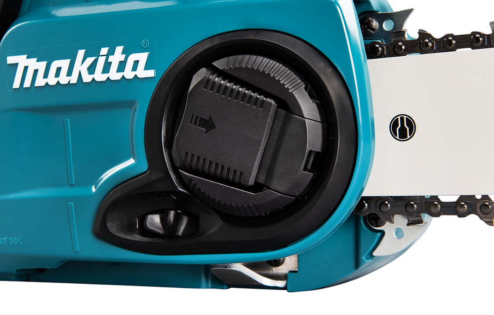 Пила цепная аккумуляторная Makita DUC353PT2 LXT BL 2х18В, 14"/35см, 3/8", 1,1мм, 20м/с, XPT, (2xBL1850B, DC18RD)
