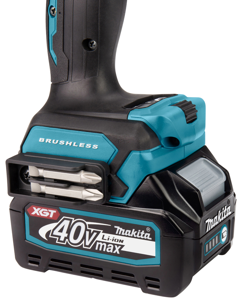 Ударная дрель-шуруповерт аккумуляторная для тяжелых работ Makita HP001GD201 XGT 40В, 2х2.5 Ач, 140 Нм, 2600 об/мин