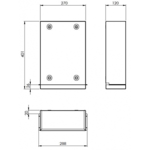 Диспенсер бумажных полотенец, монтируемый за зеркало, матовая сталь MERIDA AWM002