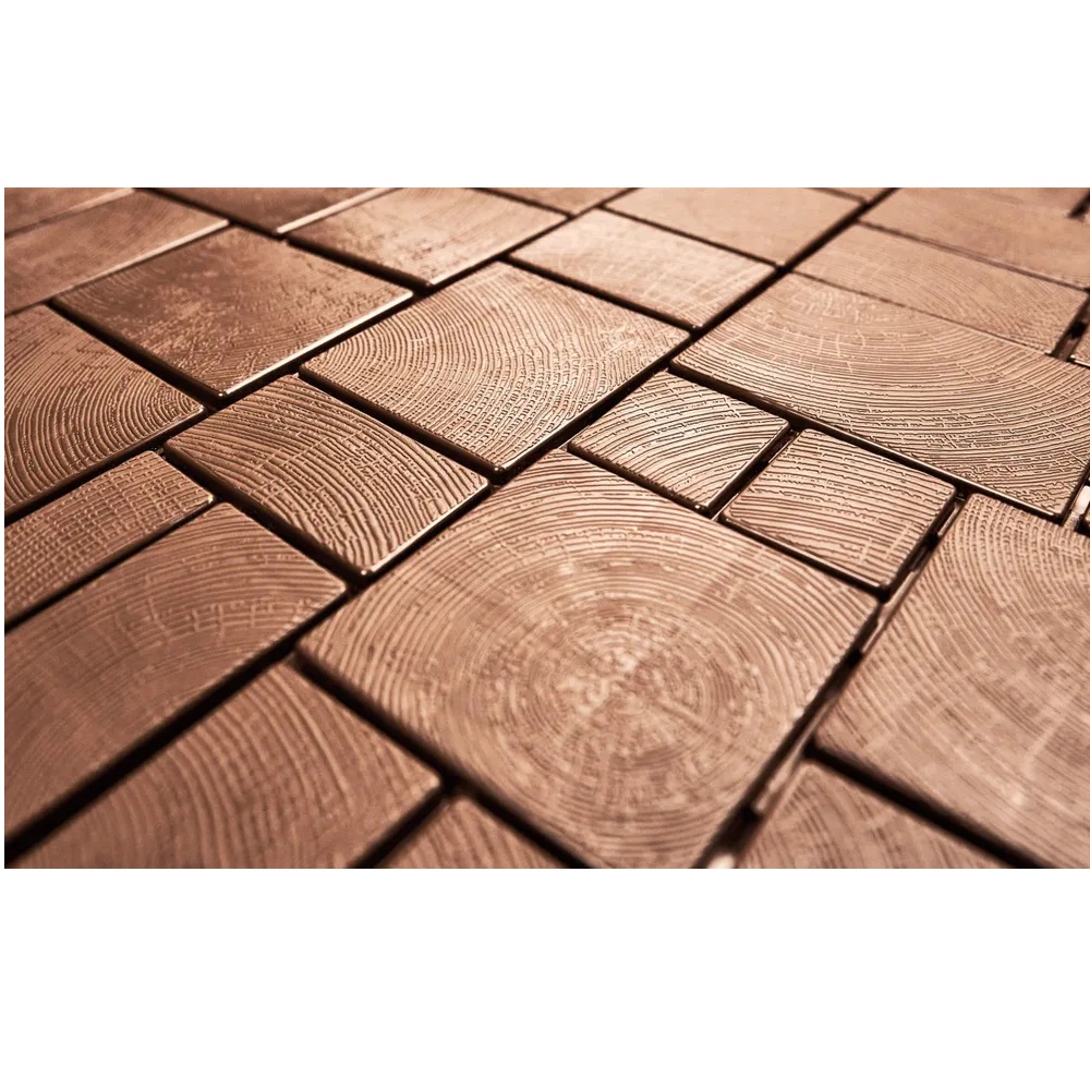 Плитка модульная "Брус" (садовая) (9шт, 1м2) (шоколад)