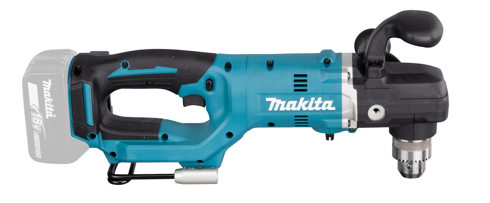Угловая дрель аккумуляторная Makita DDA450ZK LXT 18В, 25 Нм, 1400 об/мин, без акб и ЗУ