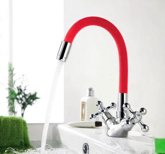 СМЕСИТЕЛЬ ДЛЯ КУХНИ LEDEME L1319-1 ГИБКИЙ ИЗЛИВ, КРЕСТ (в ассортименте)