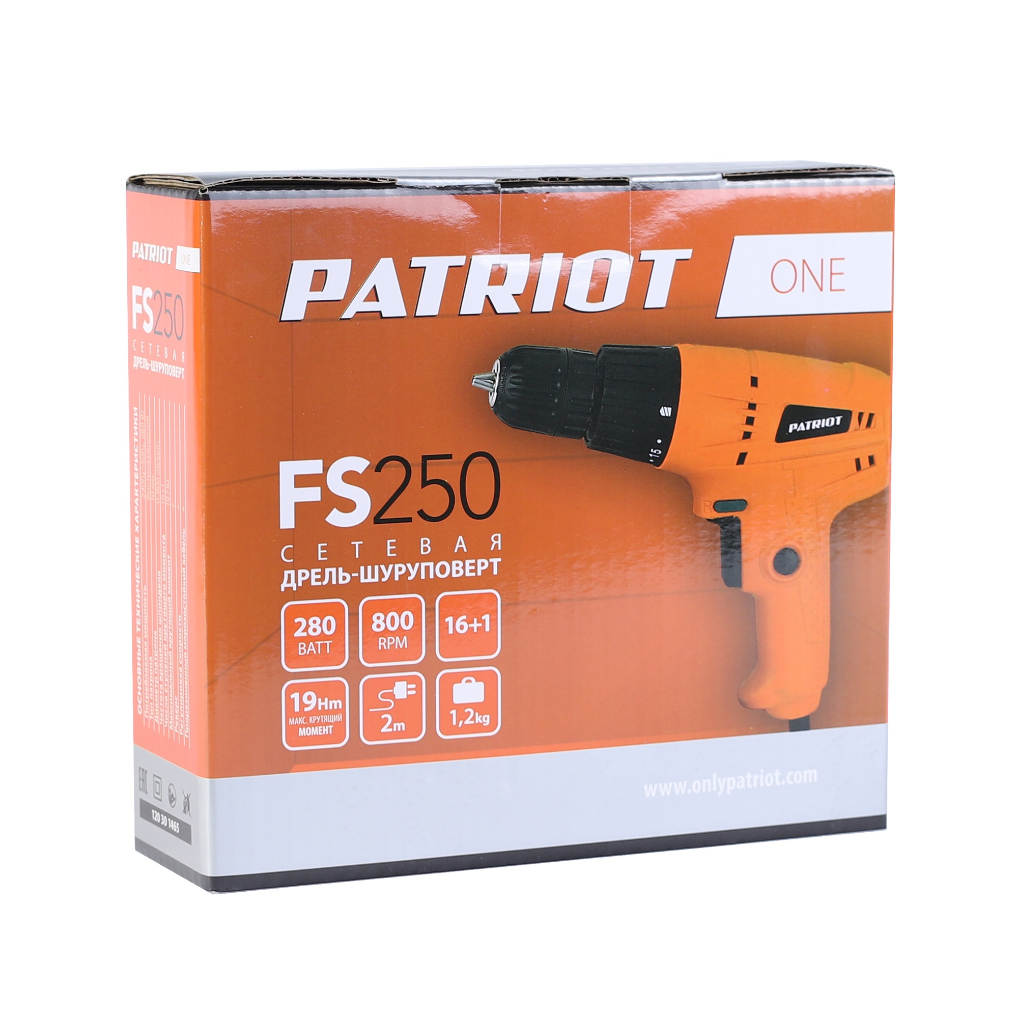 Дрель-шуруповерт сетевая PATRIOT FS 250, 280 Вт