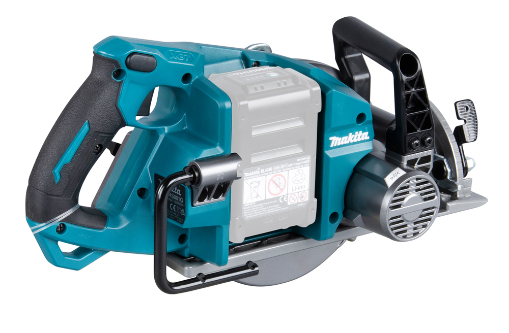 Пила дисковая аккумуляторная с задней рукояткой Makita RS001GZ XGT 40В, 185 мм, 6400 об/мин, без акб и ЗУ