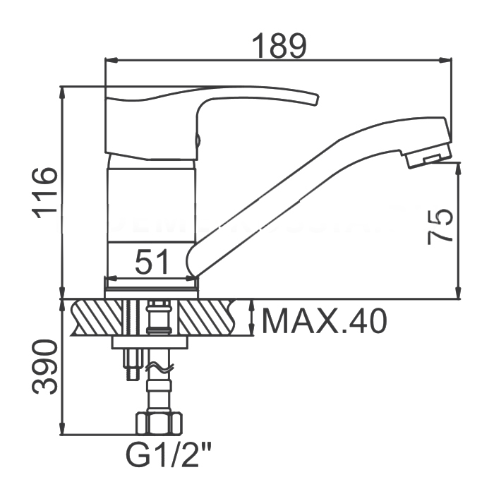 СМЕСИТЕЛЬ ДЛЯ КУХНИ LEDEME L4564